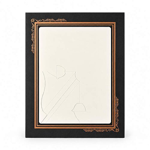 15x21 Plexi Camlı Paspartu Siyah 10 lu Paket ER005 - 