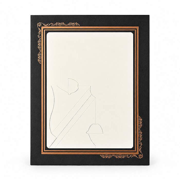 15x21 Plexi Camlı Paspartu Siyah 10 lu Paket ER005 - 1