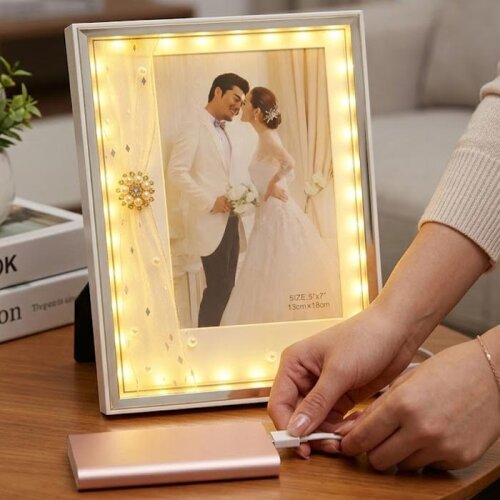 3 Işıklı Fotoğraf Çerçevesi 13x18 - 2
