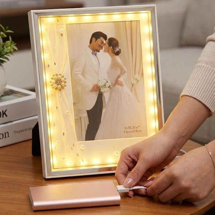 3 Işıklı Fotoğraf Çerçevesi 13x18 - 2