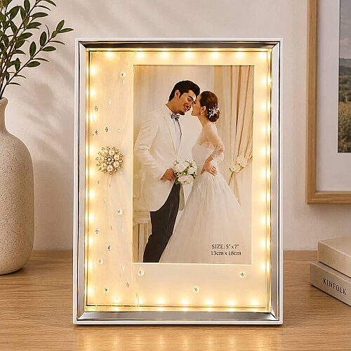 3 Işıklı Fotoğraf Çerçevesi 13x18 - 1