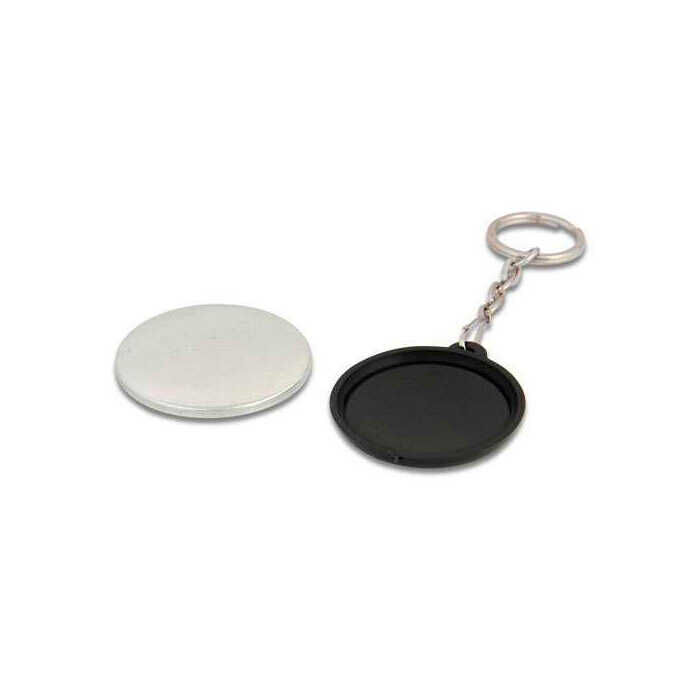 37 mm Buton Rozet Anahtarlık Zincirli - 1