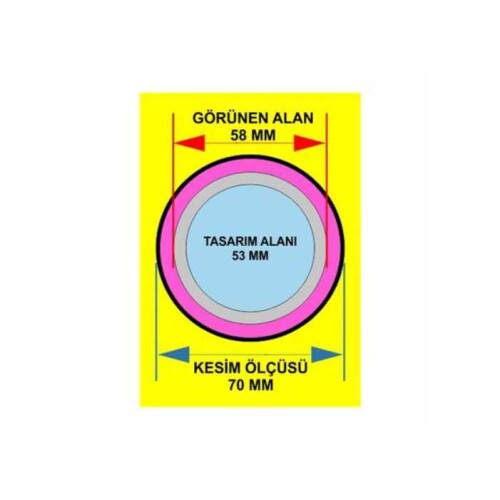 58 mm Buton Rozet Magnet Açacak 100lü Paket - 5