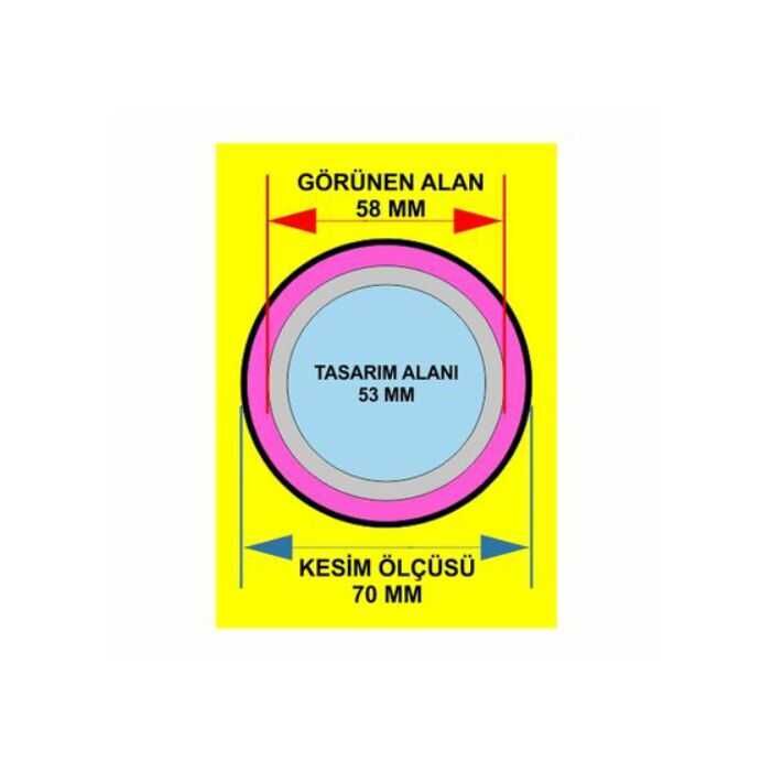 58 mm Buton Rozet Magnet Açacak 100lü Paket - 5