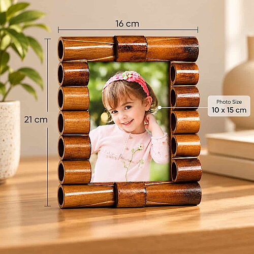 Ahşap Bambu Fotoğraf Çerçevesi 10x15 - sanalbayim (1)