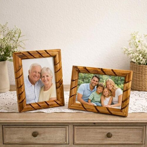 Ahşap Bambu Fotoğraf Çerçevesi 13x18 - sanalbayim (1)