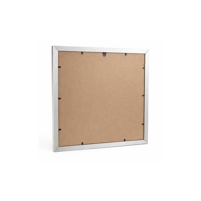 Ahşap Kare Fotoğraf Çerçevesi 30x30 Gümüş - 4