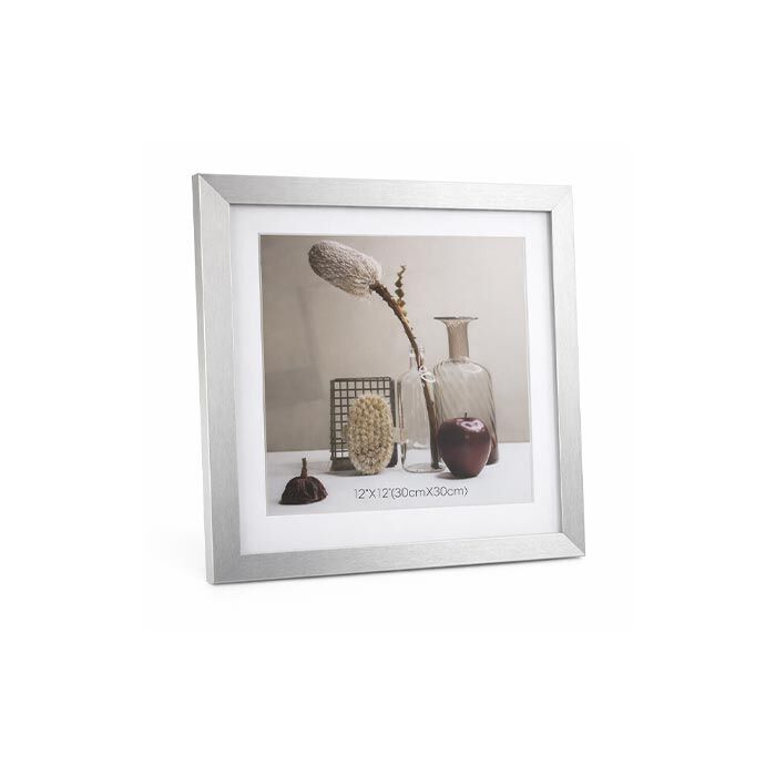 Ahşap Kare Fotoğraf Çerçevesi 30x30 Gümüş - 3