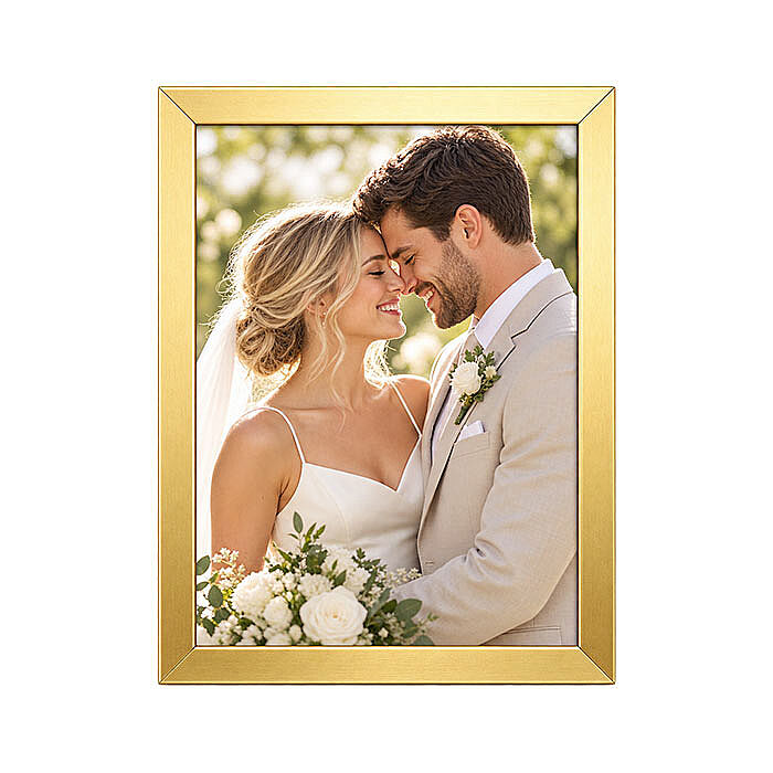 Ahşap Kare Fotoğraf Çerçevesi Altın 15x20 - 1
