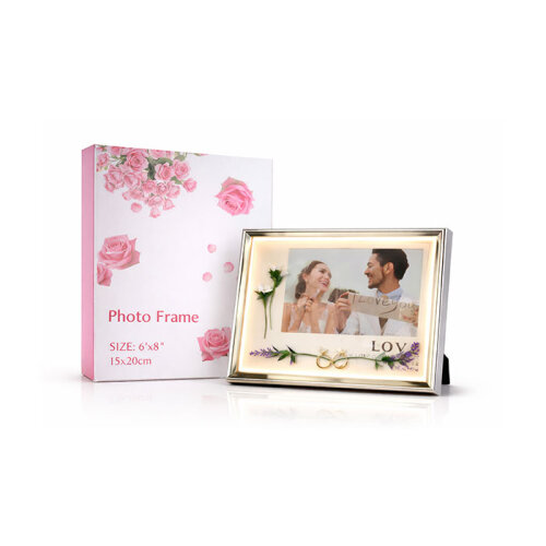 Dekoratif Çiçekli Işıklı Fotoğraf Çerçevesi 15x20 - 4