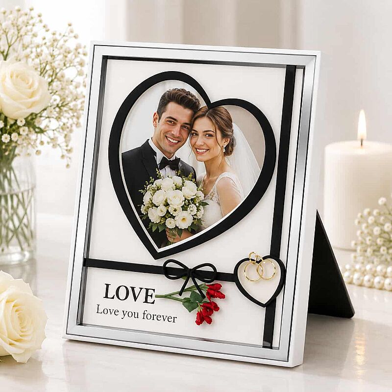 Dekoratif Işıklı Aşk Fotoğraf Çerçevesi 15x21 - 1