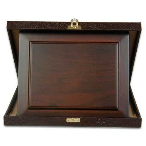 Deri Kutulu Ahşap Plaket 15x20 Yatay - 
