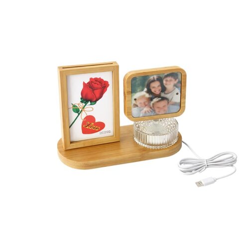 Dönen Ahşap Ledli Fotoğraf Çerçevesi 10x15 - sanalbayim (1)