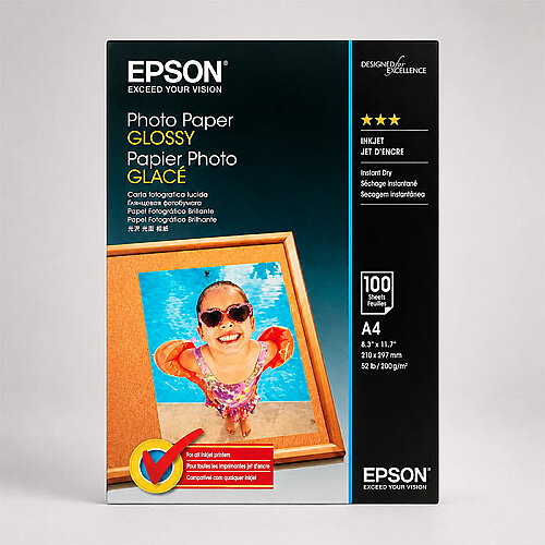 Epson A4 Parlak İnkjet Fotoğraf Kağıdı 200gr. 4254 - Epson