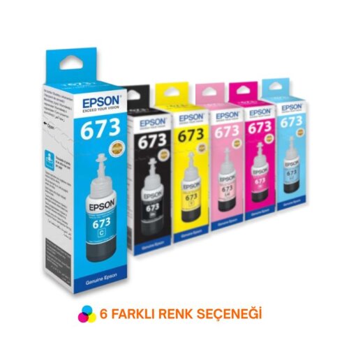 Epson L805 ve L1800 için T673 Orijinal Mürekkepler - Epson