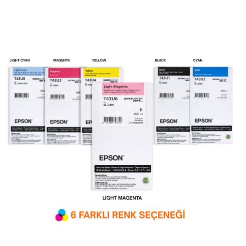 Epson Surelab SL-D800 için T43U Orijinal Mürekkep - 6