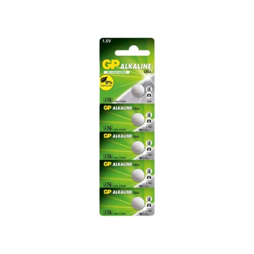 GP LR44 A76 Düğme Pil 5li Paket - 