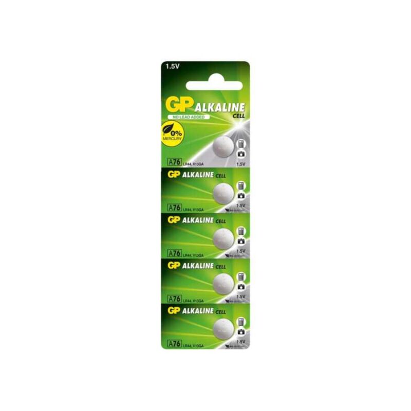 GP LR44 A76 Düğme Pil 5li Paket - 1