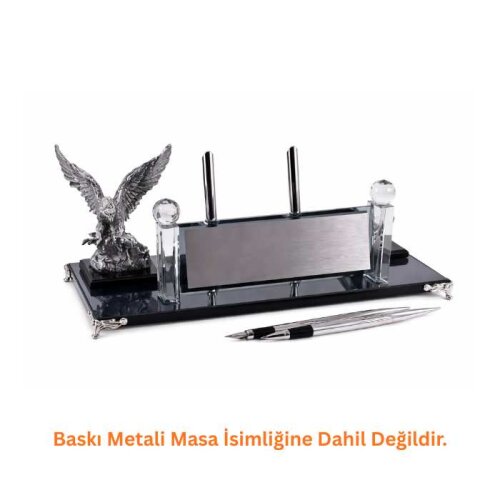 Gümüş Kartal Kristal Masa İsimliği KC1602 - 