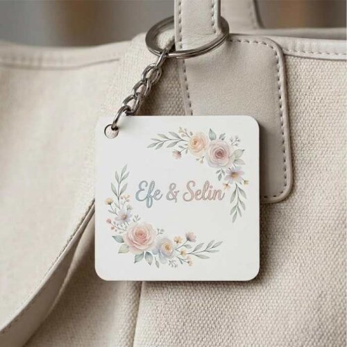 HDF Kare Anahtarlık Tek Taraflı 5cmx5cm - 1