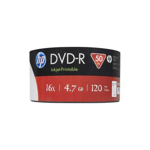 HP Printable 16X DVD-R 4,7 GB 50li Paket - (1)