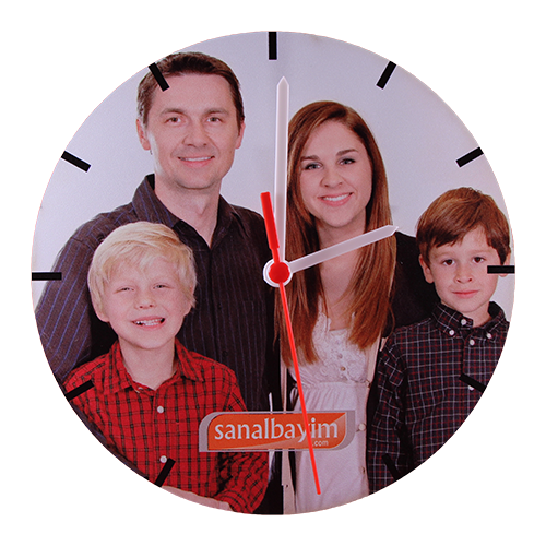 Sublimasyon Duvar Saati Yuvarlak 20cm Eko Ahşap - 