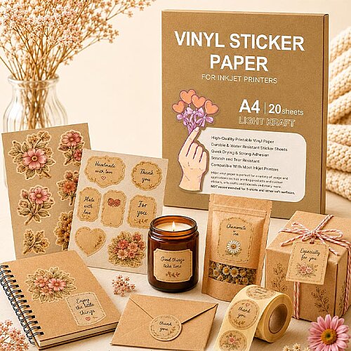 İnkjet Kraft Sticker Etiket - (1)