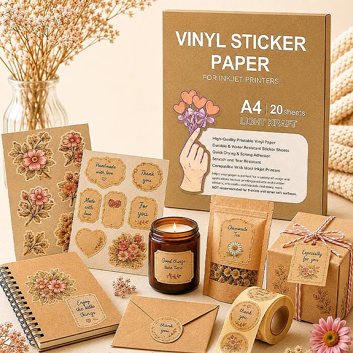 İnkjet Kraft Sticker Etiket - 2