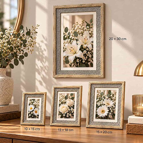 Ahşap Country Fotoğraf Çerçeveleri - MDF - sanalbayim