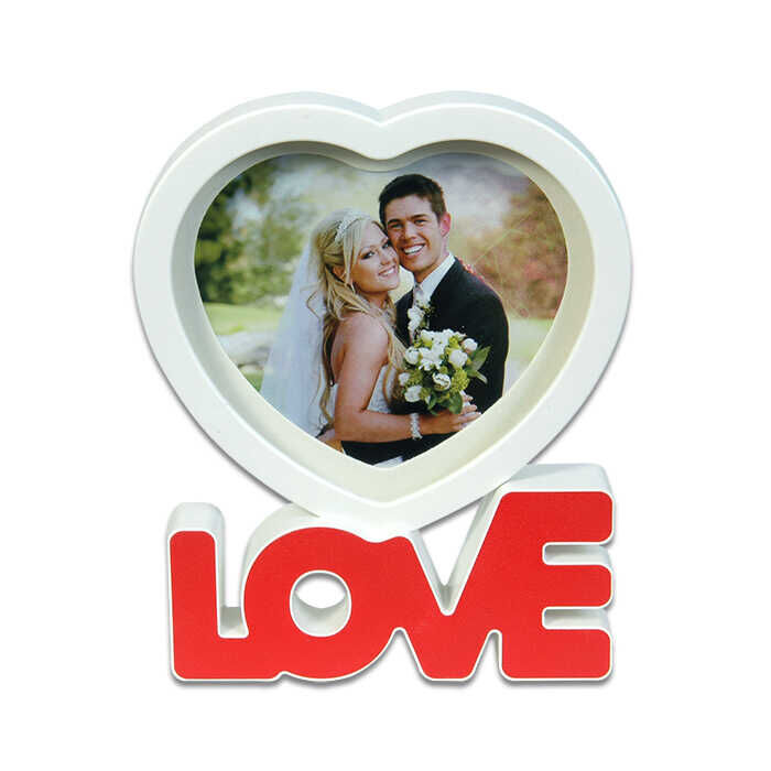 Kalpli Love Yazılı Ledli Çerçeve 7734-2 Renkli - 2