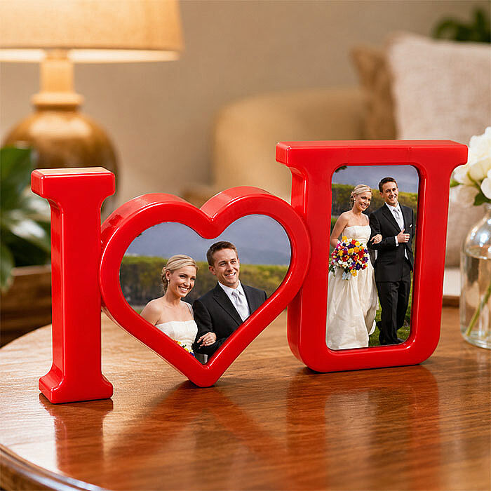 Sihirli Ayna I Love You Çerçeve Düğmeli USB 7734-4 - 1