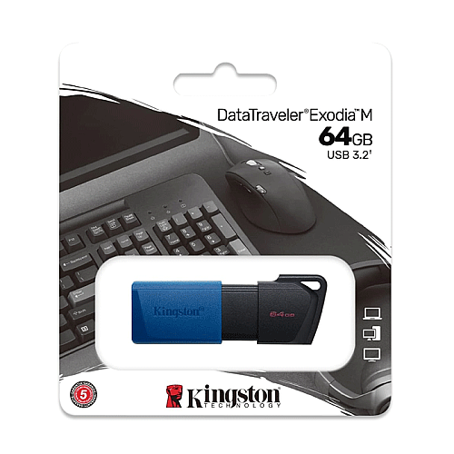 Kingston 64GB USB3.2 DataTraveler Exodia M Bellek - 