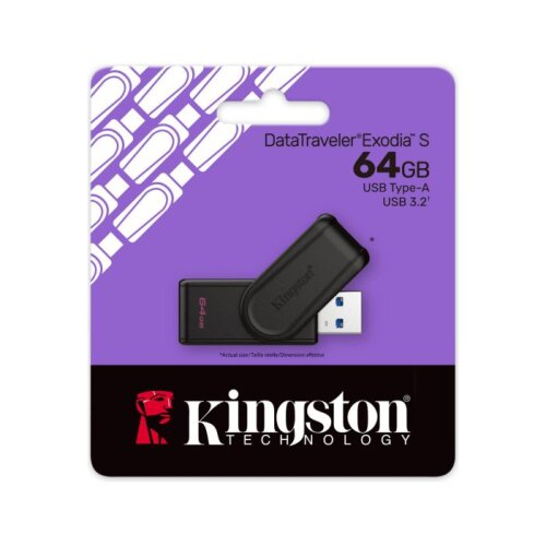 Kingston 64GB USB3.2 DataTraveler Exodia S Bellek - 