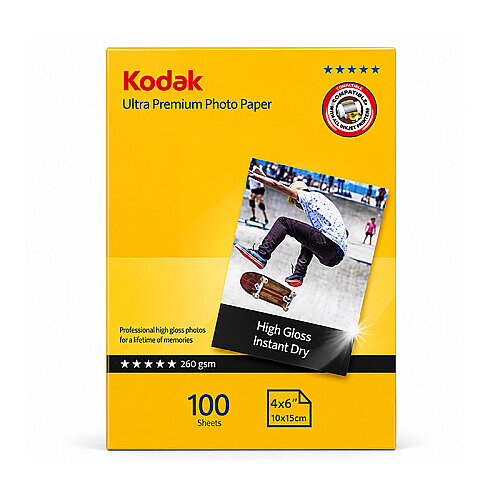 Kodak 10x15 Parlak İnkjet Fotoğraf Kağıdı 260gr. - Kodak