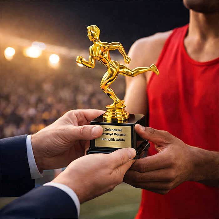 Koşucu Ödül Kupası Altın - 135mm - 3