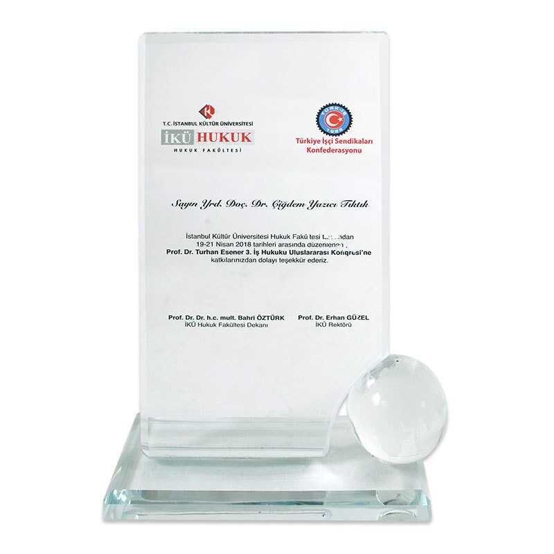 Kristal Plaket KC-1029 Küreli - 1