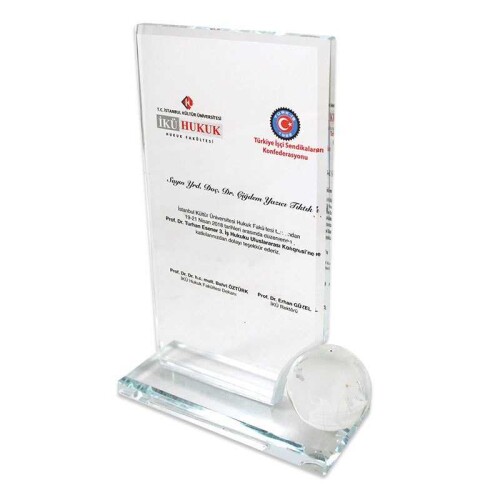 Kristal Plaket KC-1029 Küreli - (1)