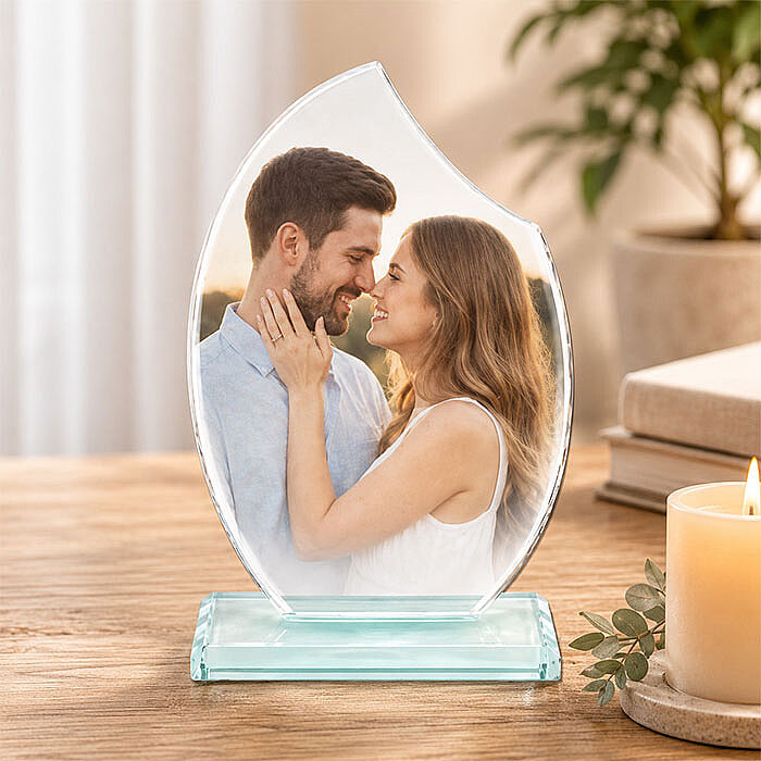 Kristal Plaket Kenarı Kesik Oval - 1