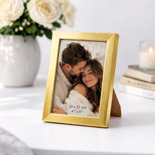 Dekoratif Ahşap Metalik Fotoğraf Çerçevesi - MDF - 13