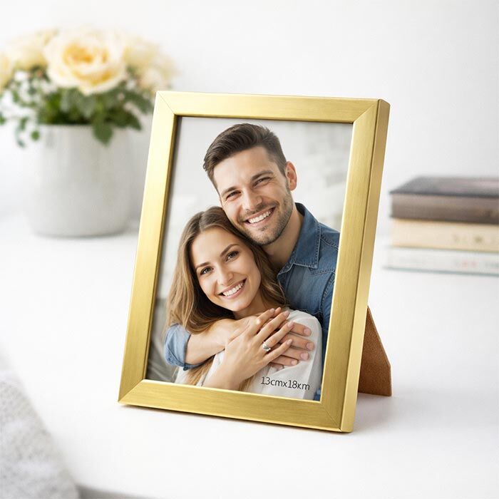 Dekoratif Ahşap Metalik Fotoğraf Çerçevesi - MDF - 14