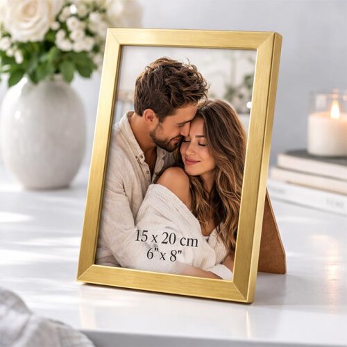 Dekoratif Ahşap Metalik Fotoğraf Çerçevesi - MDF - 15