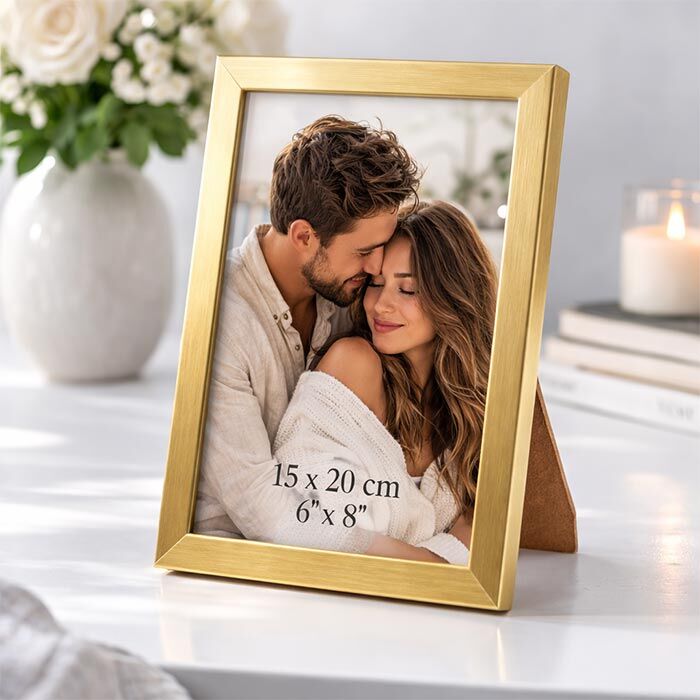 Dekoratif Ahşap Metalik Fotoğraf Çerçevesi - MDF - 15