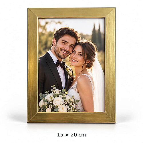 Dekoratif Ahşap Metalik Fotoğraf Çerçevesi - MDF - 8