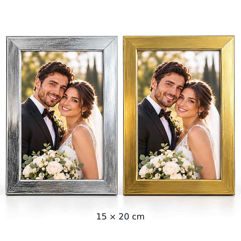Dekoratif Ahşap Metalik Fotoğraf Çerçevesi - MDF - 3