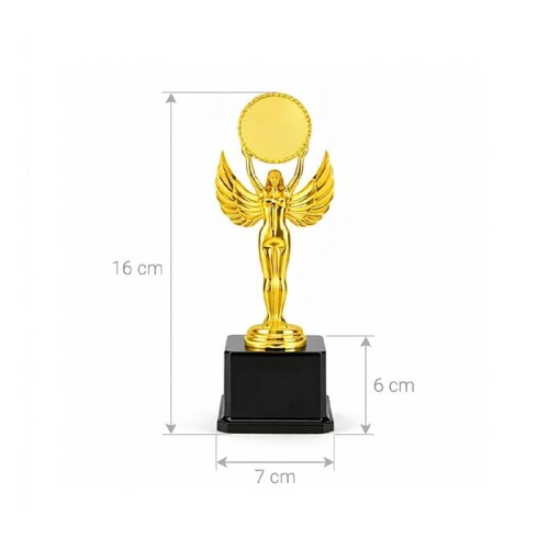 Kanatlı Melek Ödül Kupası Altın - 160mm - 4