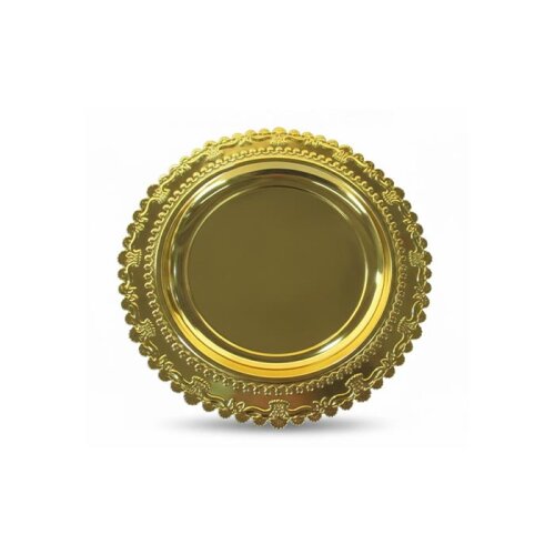 Metal Ödül Tabağı Altın - 25 cm - (1)
