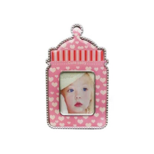 Pembe Biberon Bebek Magnet Çerçevesi - sanalbayim (1)