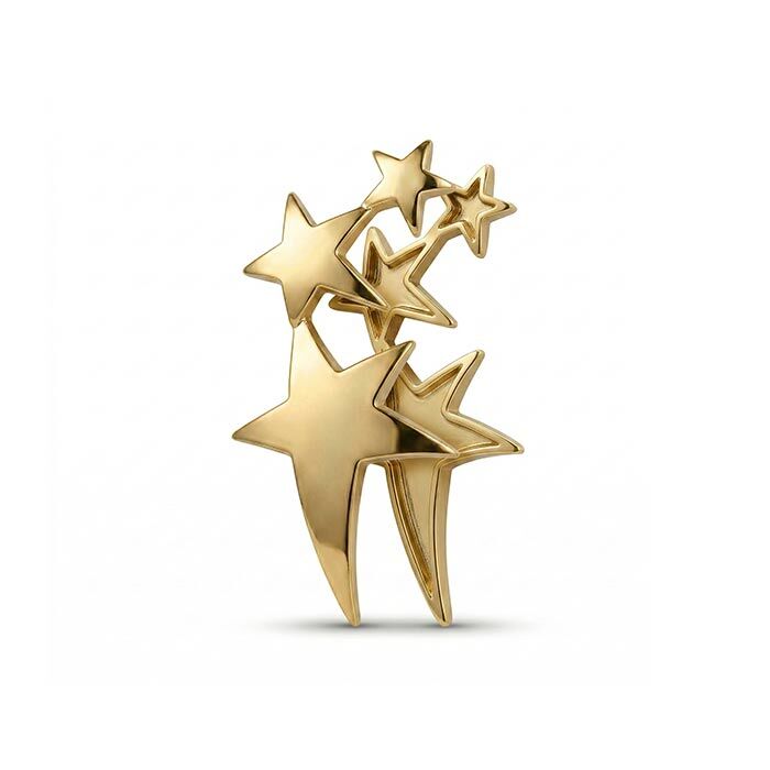 Plaket İçin 3lü Yıldız Altın - 140mm - 4