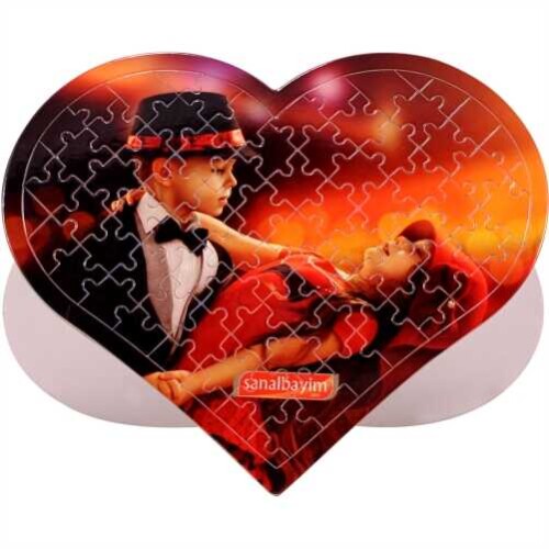 Sublimasyon A4 Kalpli Puzzle Yap Boz 80 Parça - (1)