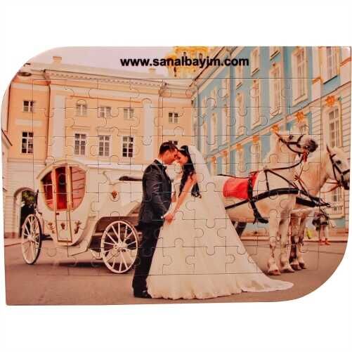 Sublimasyon A4 Puzzle Köşesi Oval 63 Parça Ayaklı - 1